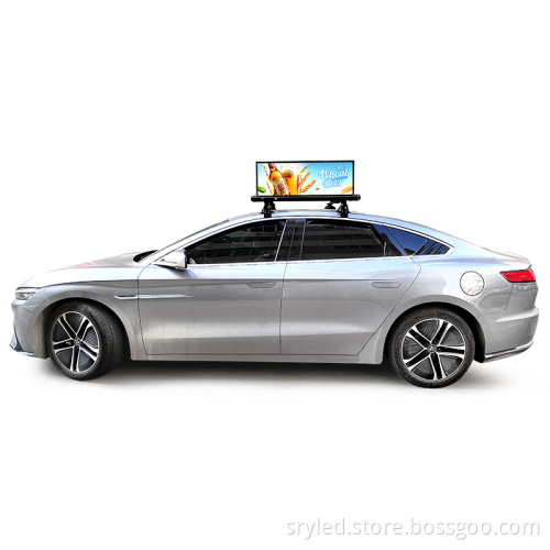 Programmable Car Roof LED Sign - P2.5 P3.33 P5 Double Sided Advertising for Outdoor Taxi Top Display (960x320mm)